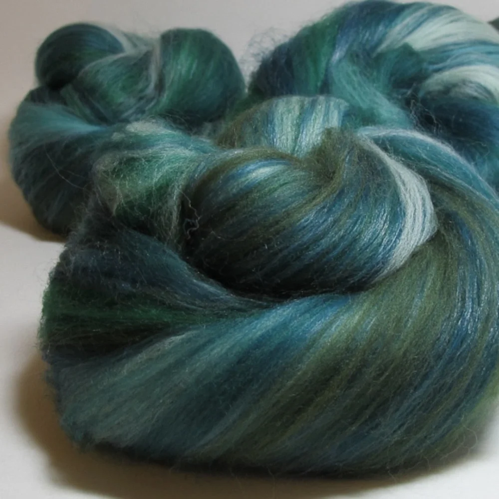 Garden Party Merino Wool Tencel Blend Batts for Spinning, Weaving, Felting - Picture 1 of 5
